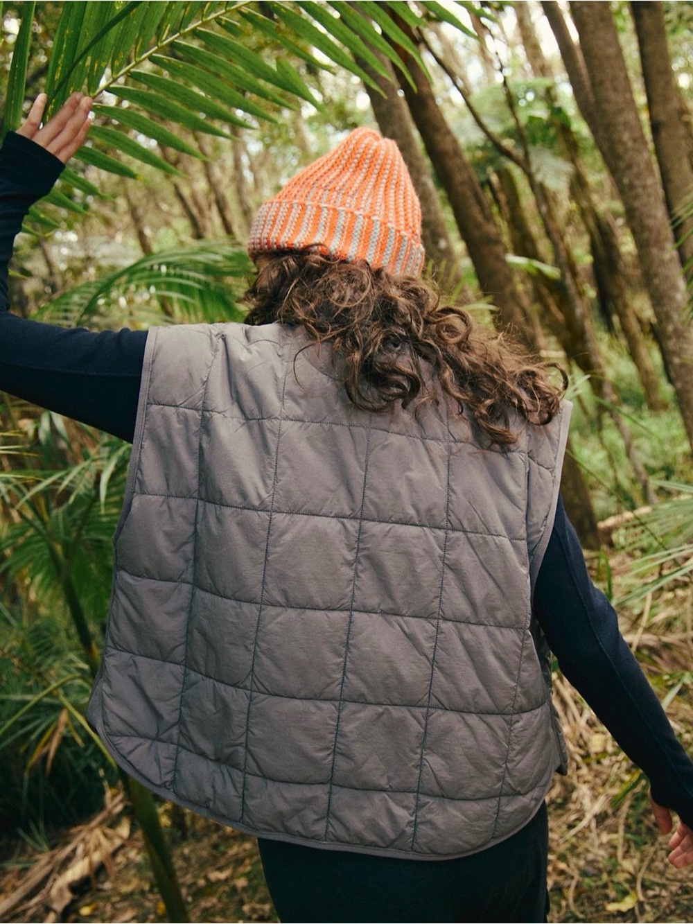 FP movement Pippa Packable Puffer Vest in Light Gray - Picture 2 of 7